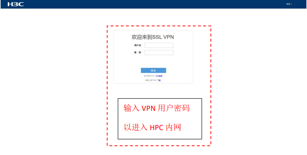 VPN 登录页面